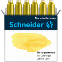 Schneider Schreibgeräte Pastel inktcartridge 6 stuk(s) Origineel Geel