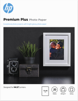 HP Papier photo à finition brillante Premium Plus - 20 feuilles/13 x 18 cm