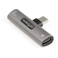 StarTech.com USB-C-Audio- und Ladeadapter - USB-C Audioadapter mit USB-C-Audio-Kopfhörer-/Headset-Anschluss und 60W USB-Typ-C Power-Delivery-Pass-Through-Ladegerät - für USB-C-T...