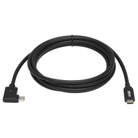 Tripp Lite U420-02M-RA USB-C Cable (M/M) - USB 3.2 Gen 1 (5 Gbps), Thunderbolt 3 Compatible, Right-Angle Plug, 2 m (6.6 ft.)