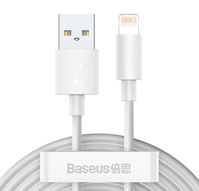 Baseus TZCALZJ-02 kabel do telefonu Biały 1,5 m USB A Lightning