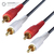 connektgear 3m 2 x RCA/Phono Audio Cable - Male to Male - Gold Connectors