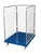 Drahtgitterbehälter 3seitig 1020, blau verz,BxTxH 724x815x1020mm, Kunststoff-Rollplatte,Tragf.500kg