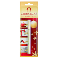 Marker olejowy ICO Christmas, M, okrągły, 1-1,5mm, blister, złoty