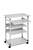 Durable Adjustable Mobile PC Computer Desk Workstation Trolley on Wheels | Grey