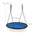 Relaxdays Nestschaukel, runde Hängeschaukel, für Kinder & Erwachsene, verstellbar, draußen, Ø: 120 cm, bis 100 kg, blau