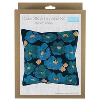 Counted Cross Stitch Kit: Cushion: Modern Floral