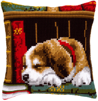 Cross Stitch Kit: Cushion: Dog Sleeping