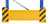 Rammschutzwand, 400 x 800 mm (H x B), gelb/schwarz