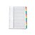 Q-Connect 1-15 Index Multi-punched Reinforced Board Multi-Colour Numbered Tabs A