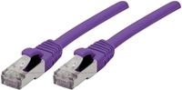 Patchkabel S/FTP (PiIMF), Cat 6A (EIA/TIA), violett, 0,3 m