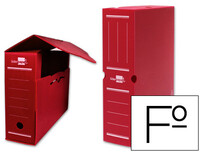 Caja Archivo Definitivo Plastico Liderpapel Rojo Tamaño 36X26X10 Cm