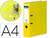 Archivador de palanca elba chic carton forrado pvc con rado din a4 lomo de 80 mm amarillo