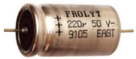 Elektrolytkondensator, 470 µF, 16 V (DC), -20/+20 %, axial, Ø 14 mm