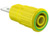 4 mm Buchse, Flachsteckanschluss, Einbau-Ø 12.2 mm, CAT III/CAT IV, gelb/grün, 4