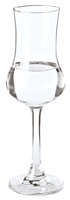 Grappaglas Caldera; 90ml, 5.1x16 cm (ØxH); transparent; 2 cl & 4 cl Füllstrich,