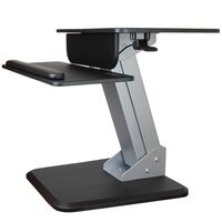 Sit-to-Stand Workstation Sit-to-Stand Workstation, Multimedia stand, Black,Silver, Steel,Wood, Flat panel, 13 kg, 76.2 cm (30")