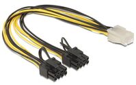 PCI Express power cable 6 pin female <gt/> 2 x 8 pin male Belso tápkábelek