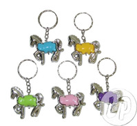 porte-clefs cheval argenté