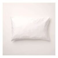 PACK 2UD. FUNDA DE ALMOHADA SATÉN 300 HILOS LISO WHITE DE 50X80CM.