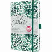 Notizbuch Jolie Hardcover ca. A5 87 Blatt 80g/qm liniert Green Watercolour