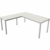 Schreibtisch + Anbautisch Prime 180x80/100x60cm weiß