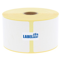 Thermodirekt-Etiketten 57,15 x 101,6 mm, 700 Thermoetiketten Thermo-Eco Papier auf 1 Zoll (25,4 mm) Rolle, Etikettendrucker-Etiketten permanent, Trägerperforation