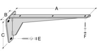 Konsolen HEBGO FLC Inox, 380mm