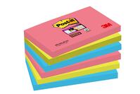 Post-it® Super Sticky Notes, Bora Bora Collection, 76 mm x 127 mm, 6 Blöcke