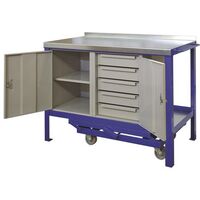 Heavy duty mobile workbenches