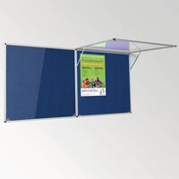 Eco-colour™ Top hinged fire resistant tamperproof lockable office noticeboards