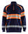 High Vis Sweatshirt 3553 half-zip marineblau/orange