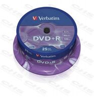 Verbatim DVD+R 4.7GB 16x DVD lemez 25db/henger
