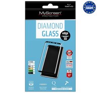 MYSCREEN DIAMOND GLASS EDGE képernyővédő üveg (3D full cover, íves, karcálló, 0.33 mm, 9H) FEKETE [Samsung Galaxy S22 Ultra 5G (SM-S908)]