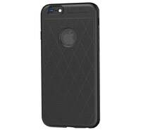 HOCO ADMIRE szilikon telefonvédő (ultravékony, 0.8 mm, lyukacsos, rombusz minta, logó kivágás) FEKETE [Apple iPhone 6S Plus 5.5]