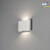 LED Außen-Wandleuchte CHIERI, IP54, Up/Down, verstellbar 0-90°, 12W 3000K 900lm, Weiß, Aluminium / Klarglas