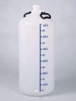 60l Storage bottles with threaded connector HDPE