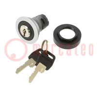 Switch: rotary with ID-key; 22mm; Stabl.pos: 1; IP65; Pos: 3