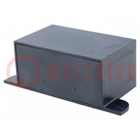 Enclosure: with panel; X: 88mm; Y: 38mm; Z: 28mm; ABS; black