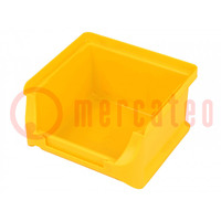 Container: cuvette; plastic; yellow; 102x100x60mm