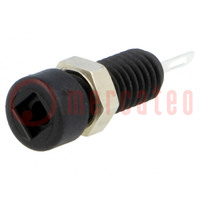 Connector: 2mm banana; socket; 6A; Overall len: 21mm; black