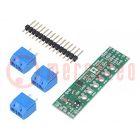 DC-motor driver; DRV8835; 250kHz; PWM; 1.2A; Uin mot: 2÷11V; Ch: 2