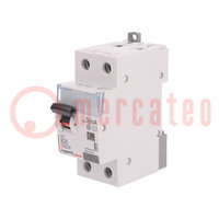 RCBO breaker; Inom: 25A; Ires: 30mA; Max surge current: 250A; IP20