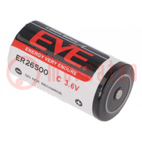 Batterie: Lithium; 3,6V; C; 8500mAh; nicht aufladbar; Ø26x50mm