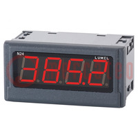 Multiméter: hőmérséklet; digitális,panelmérő; LED; 4 számjegy
