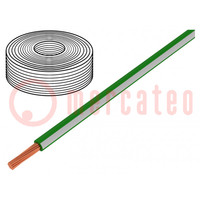 Leitungen; LiY; Line; Cu; 0,25mm2; PVC; grün-weiß; 900V; 250m