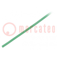 Tubo electroaislante; silicona; verde; Øint: 0,3mm