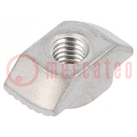 Nut; for profiles; Width of the groove: 10mm; stainless steel