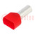 Tip: bootlace ferrule; insulated,double; copper; 10mm2; 14mm; red