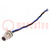 Conector: M8; hembra; PIN: 3; tomacorriente; 3A; IP67; 60V; 100mm